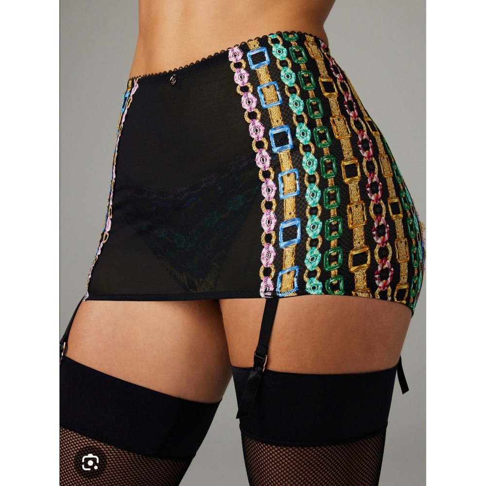 Savage X Fenty‎ Black Garter Skirt Small